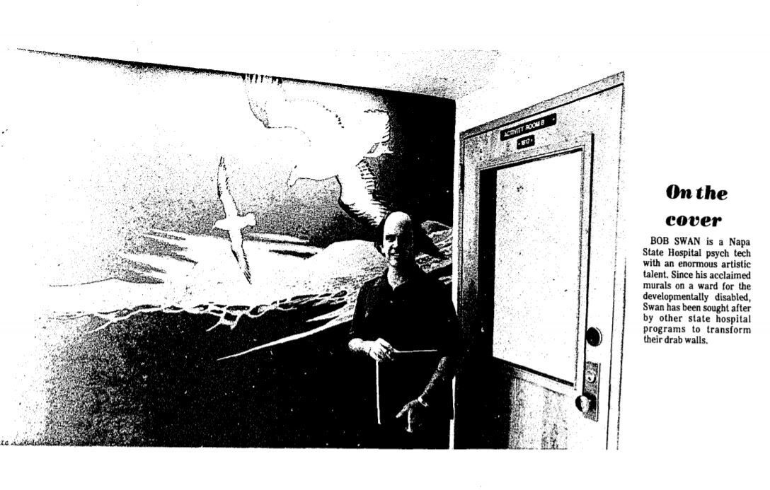 A 1982 Napa Register story about Bob Swan and his murals at Napa State hospital.